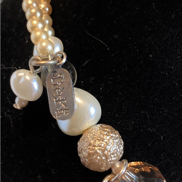 TRESKA PEARL Necklace Statement piece Wire Wrap expandable - Picture 3 of 5